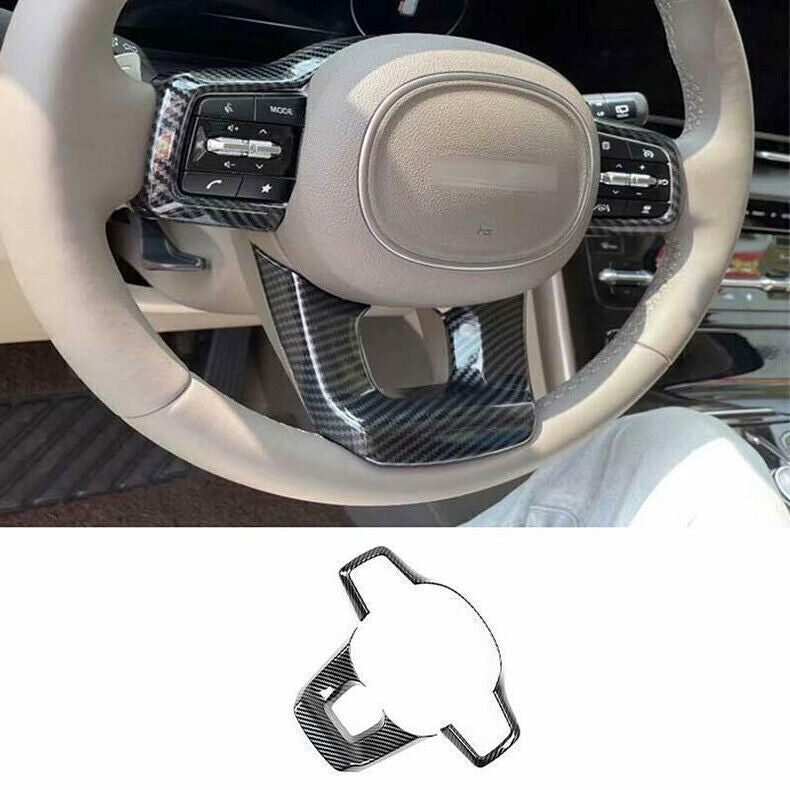 for Kia Carnival 22-2024 Carbon Fiber Steering Wheel Button Switch Frame Trim 1P