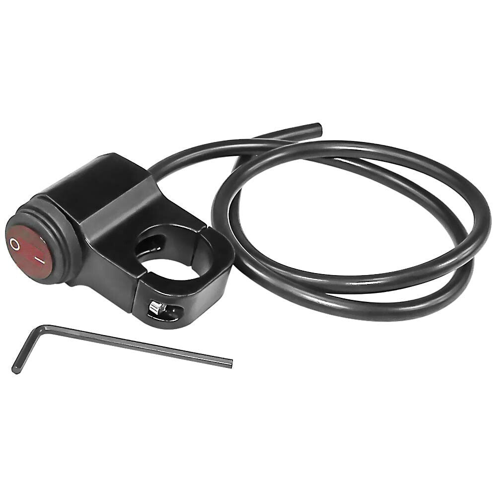 7/8 ATV Handlebar Light Switch, 12V, CNC Aluminum Alloy, LED Fog Light ON-OFF