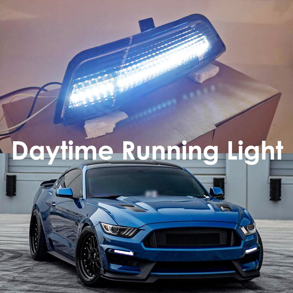 Fit for Ford for Mustang 2015-2017 Fog Lights Sequential LED DRL Bumper Turn Signals
