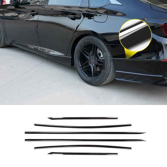 for Honda Accord 2020-2022 Black Steel Side Door Body Guard Molding Cover Trims