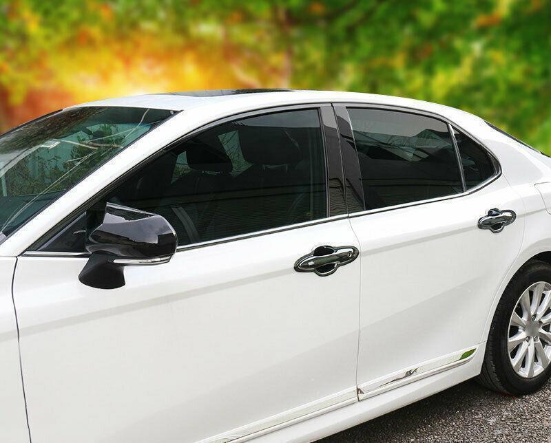 for Toyota for Camry 18-2023 Black Pillar Posts Door Moulding Trim Piano Cover 6PCS