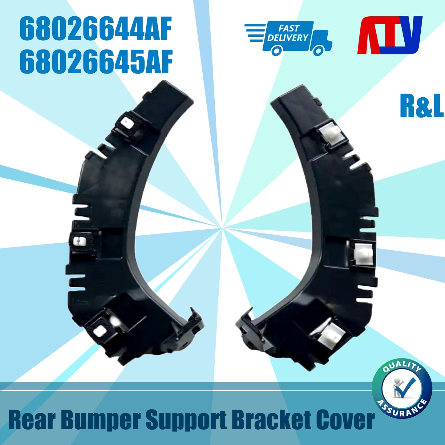 Rear LeftRight Side Bumper Support Bracket Cover For 2008-2020 for Dodge for Challenger