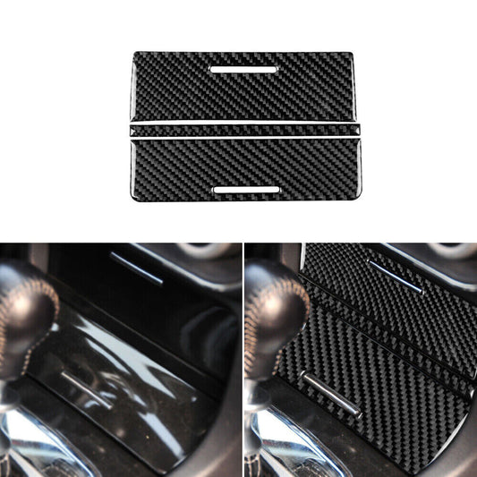 Carbon Fiber Inner Storage Box Panel Cover Trim for Mitsubishi Lancer 2010-2015