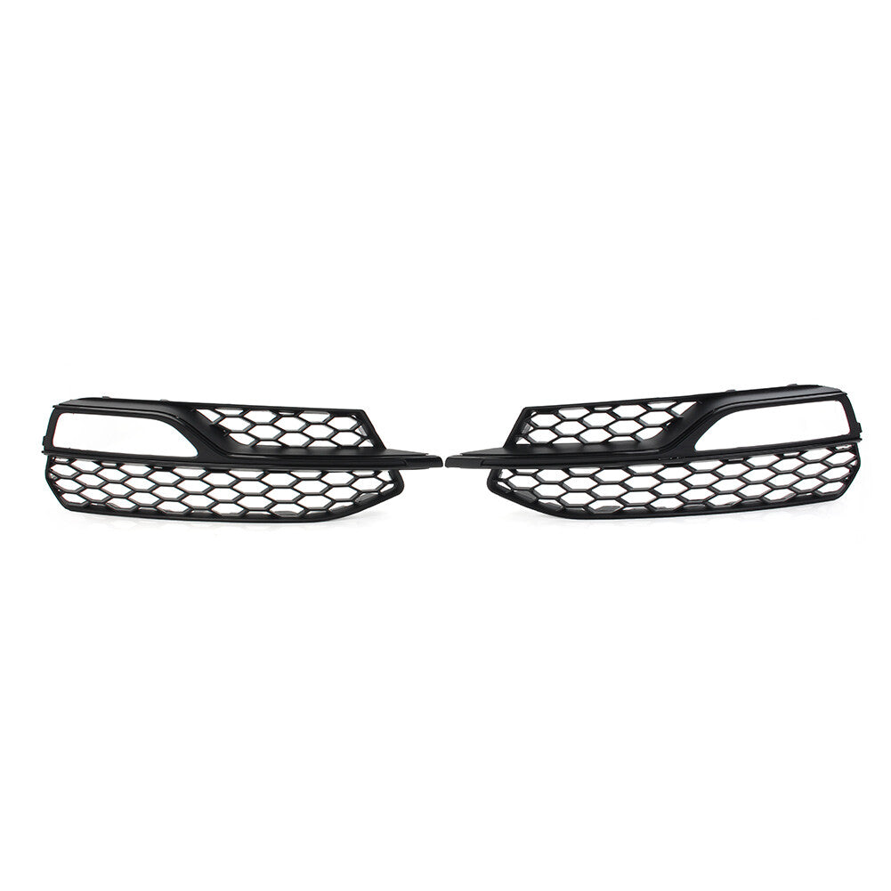 Pair Honeycomb Front Bumper Fog Light Grille Cover for Audi A3 S3 2013-17
