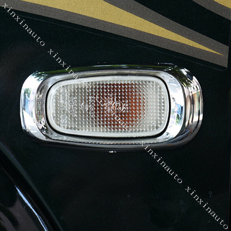 2X Chrome Side Signal Light Trim Frame Cover for Toyota Prado FJ120 2003-2009