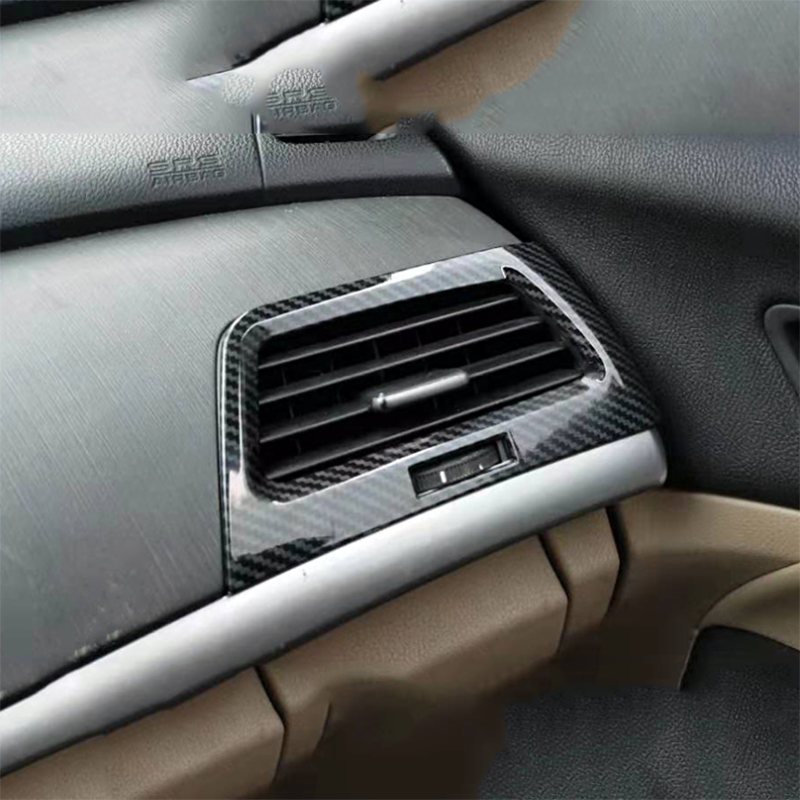 for Honda Accord 2008-2013 Carbon Fiber ABS Console Air Outlet Vent Cover Trim