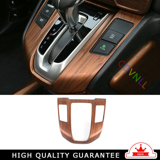 Middle Console Gear Shift Panel Trim for Honda CR-V 17-2022 Matte Peach Wood