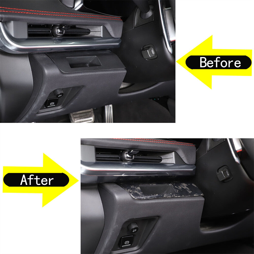 Forged Carbon Steering Wheel Left Card Slot Trim for Chevrolet for Corvette C8 2020+
