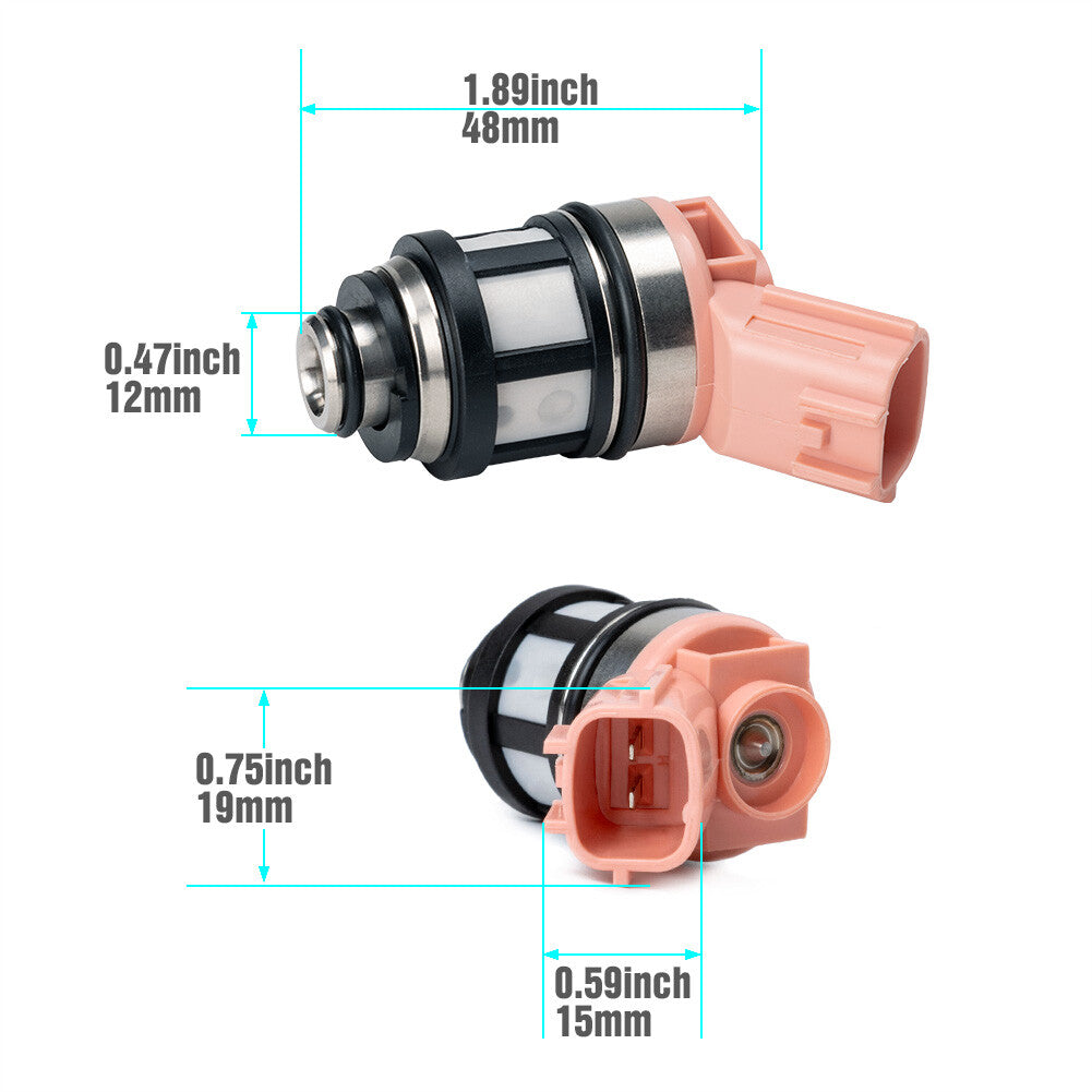 6pcs Fuel Flow Injector for Nissan 1999-2002 Quest 1997-2000 for Infiniti QX4 3.3L