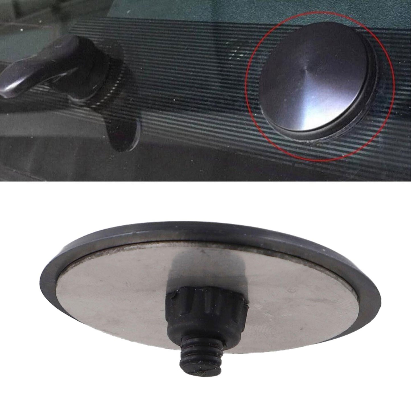 Black Waterproof Rear Windscreen Wiper Antenna Hole Cover P-lug For Cars