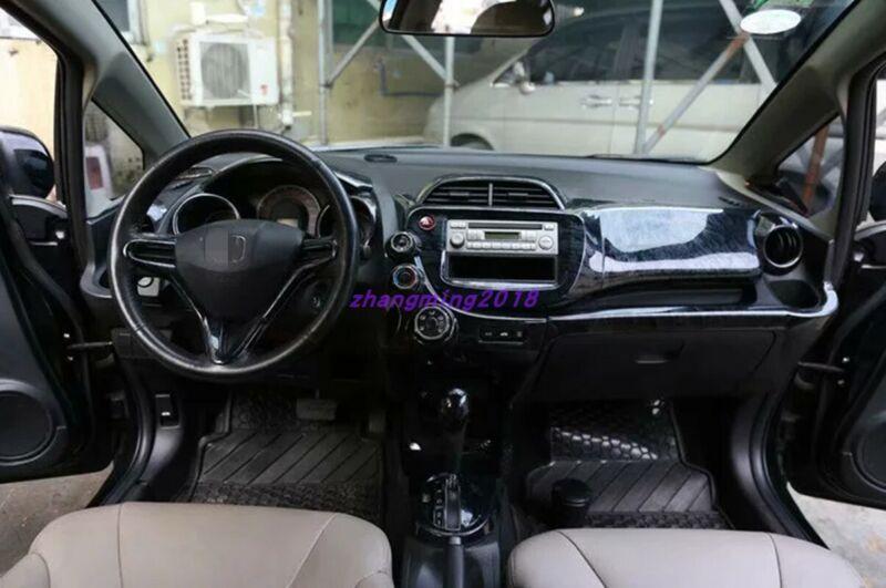 26-piece Black Wood Grain Interior Trim Kit for Honda Fit 2008-2011