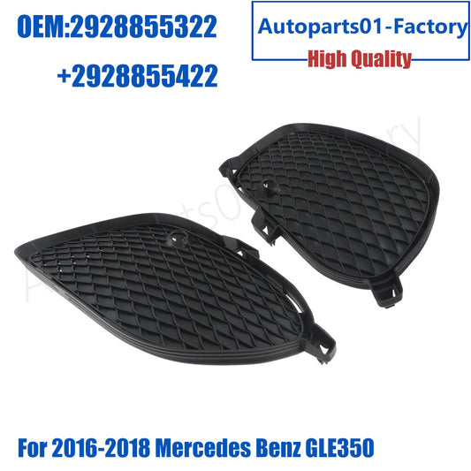 1¡Á Pair Left+Right Bumper Grille Cover For 2016-2018 for Mercedes-Benz GLE350