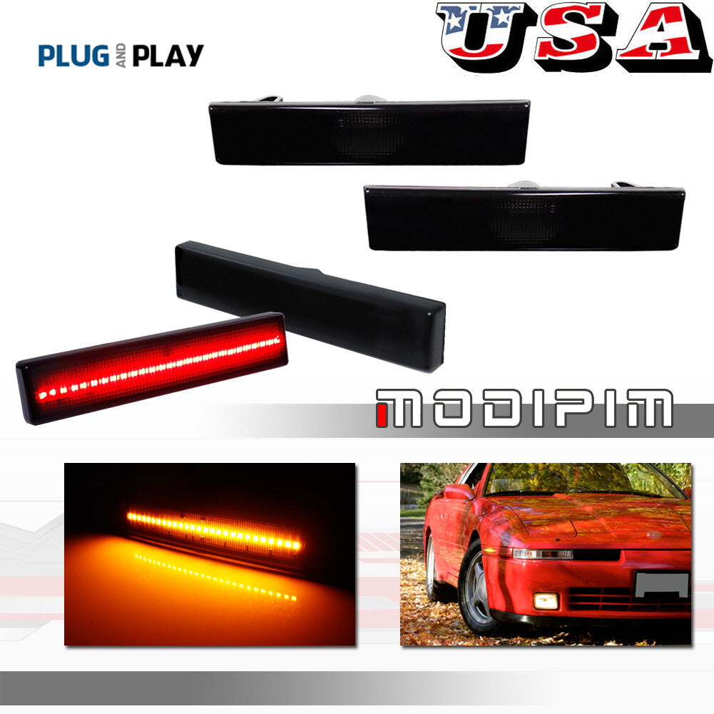 4 Pack Front Rear Left Right Side Marker Lights For 1986-92 for Toyota Supra MK3 A70