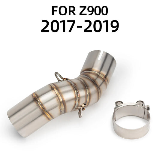 Racing Slip-On Exhaust Mid Pipe Fit Stainless Steel Kit for Kawasaki Z900 2017-2019