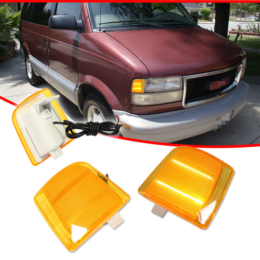 Applicable to for Chevrolet Astro corner lights 1995-2005, driver and passenger side yellow amber tint