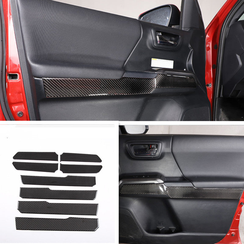 Carbon fiber interior door trim for Toyota Tacoma 2016-2023