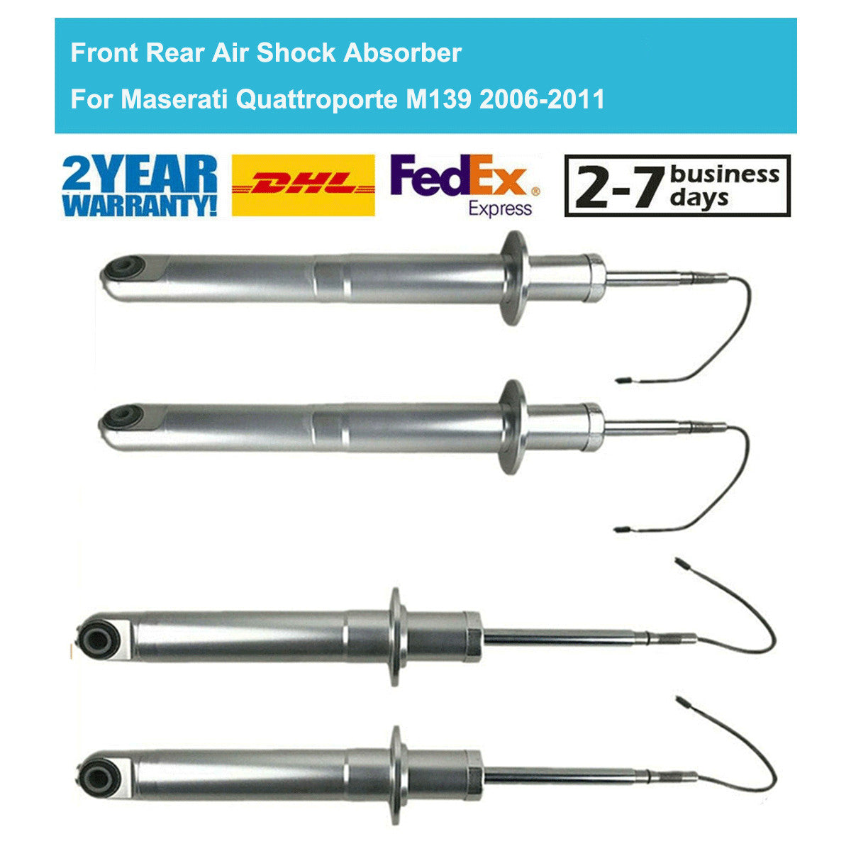 for Maserati Quattroporte M139 2006-2011 Sport 4PCS Front Rear Shock Absorbers