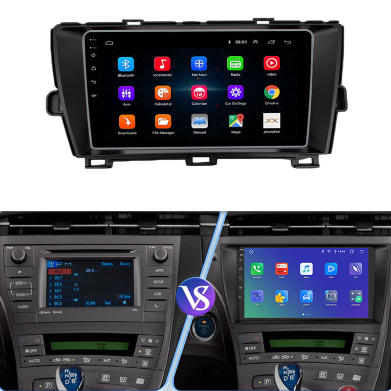 Car 9inch Android Radio Multimedia Video Player GPS Navi FM Stereo Prius 09-14