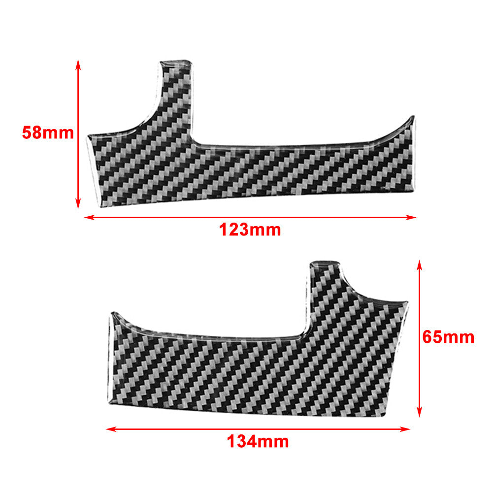 RHD Carbon Fiber Dashboard Air Outlet Cover Trim Fit for Toyota Tundra 2014-2021