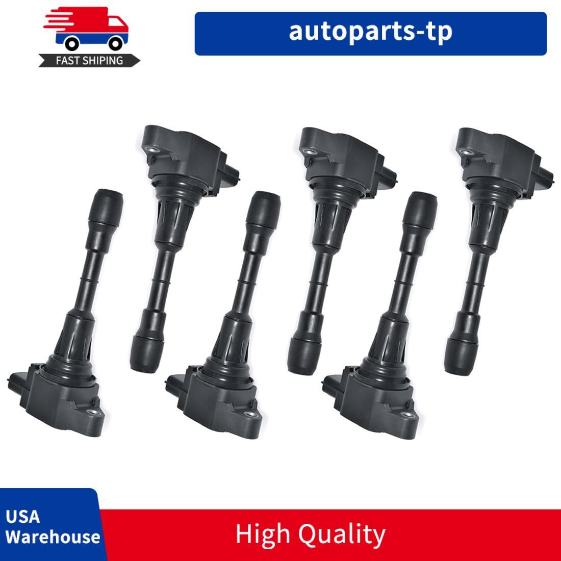6Pcs Ignition Coils for Infiniti FX37 QX70 G37 for Nissan 370Z V6 3.7L 22448EY00A