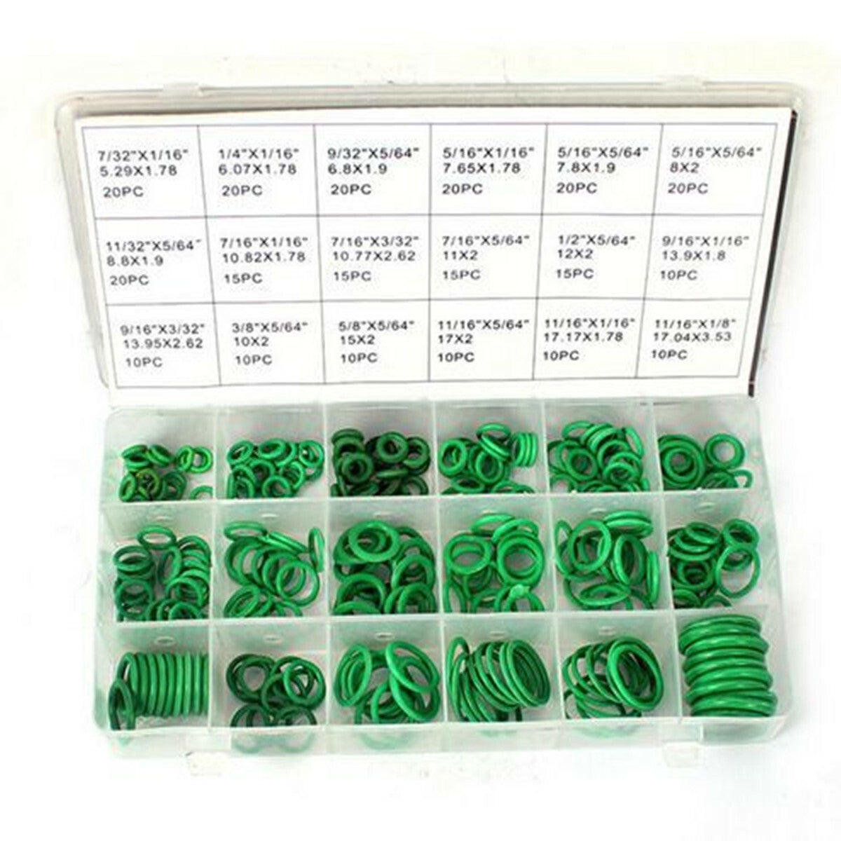 270 Pcs 18 Size HNBR Car Air Condition O Rings Seal Ring Assortment Kit