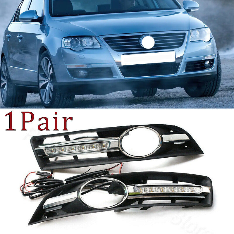for VW for Passat B6 2006-2011 LED DRL Daytime Running Light Waterproof Car-styling