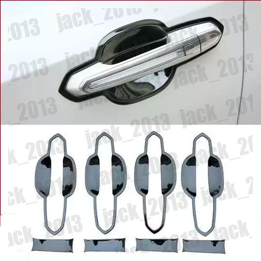 Black Stainless Door Handle Grand Bowl Cover Trim for Cadillac XT4 2018-2023