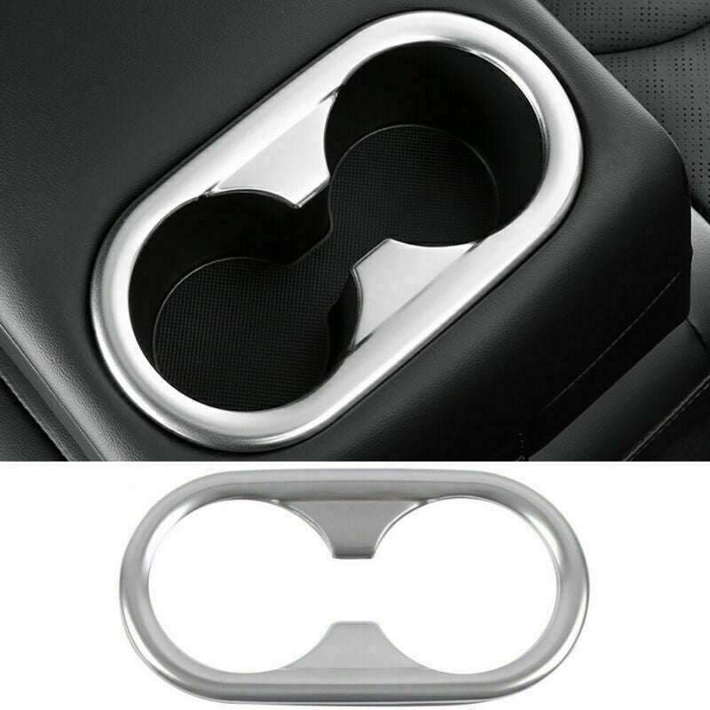 for Kia K5 2021-2023 Matte Silver Inner Rear Water Cup Panel Frame Cover Trim