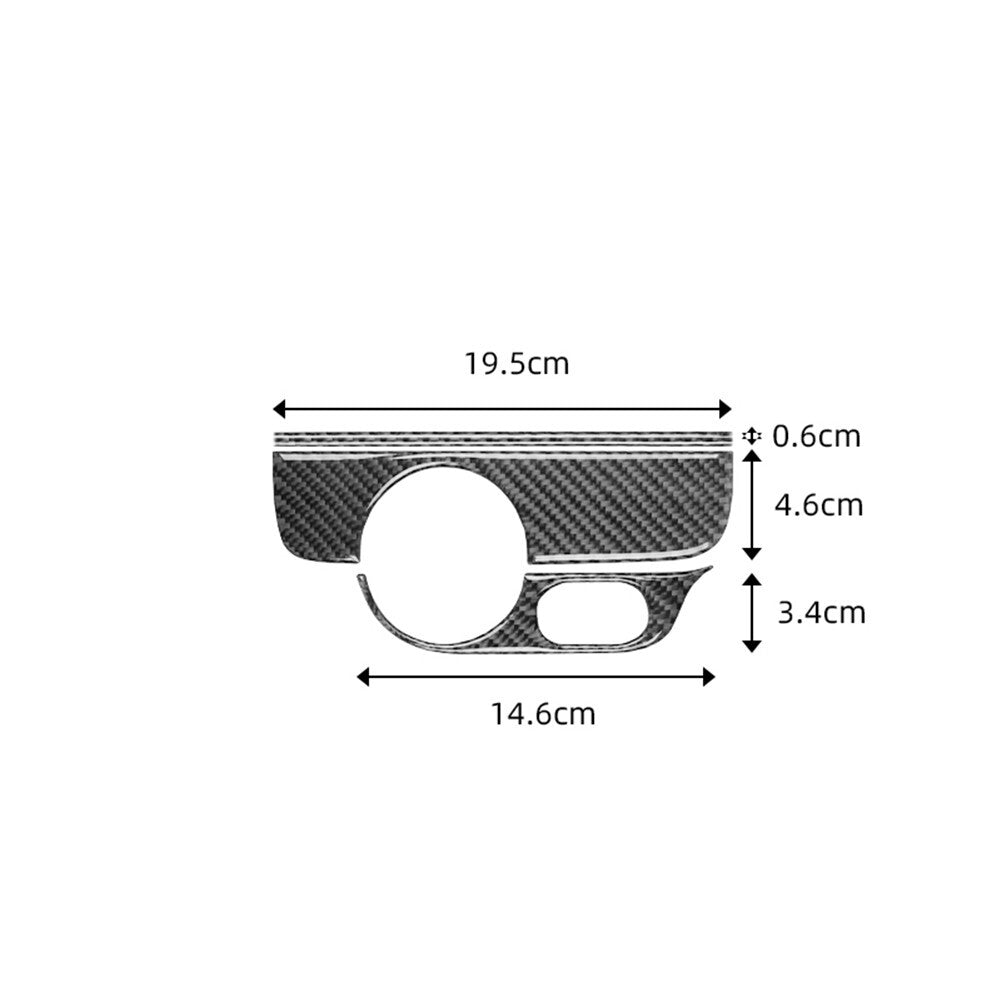 Carbon Fiber Headlight Control Cover Trim for Volkswagen for Jetta Sedan 2011-2014