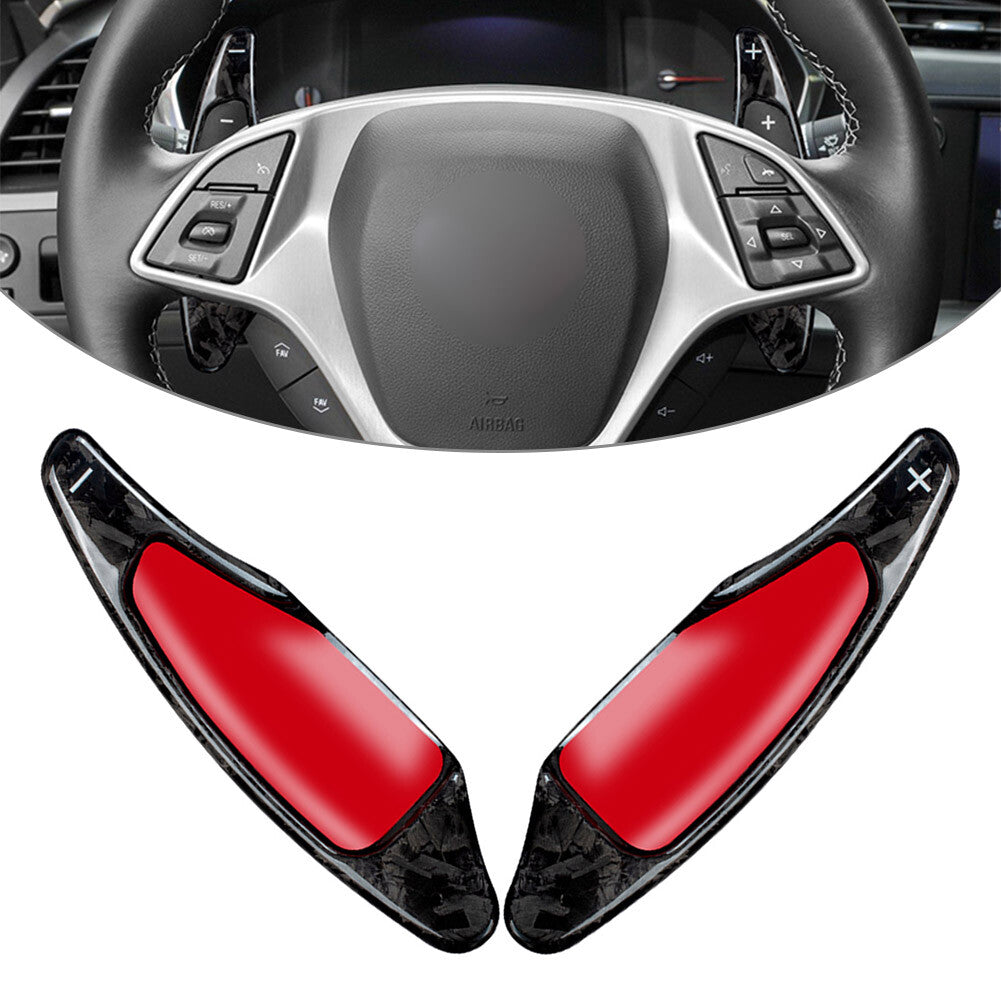 Steering Wheel Paddle Shifter Extension Fit for Chevrolet Camaro for Corvette C7 Carbon