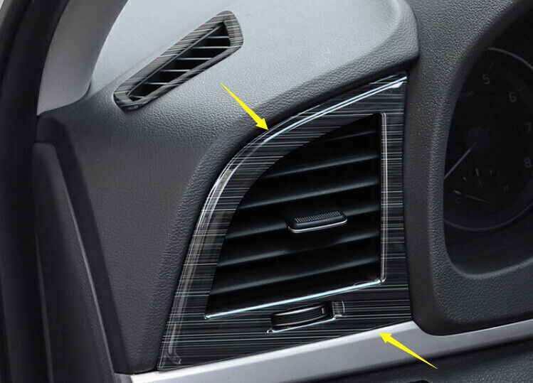 Black Titanium Dashboard Air Vent Outlet Cover Trim for Hyundai for Elantra 2017-18