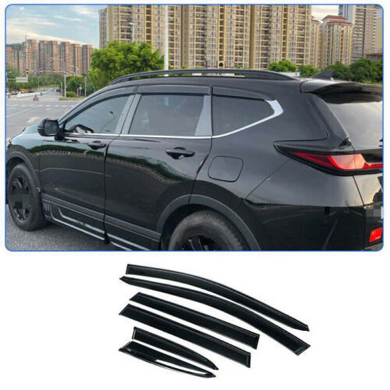 for Honda CR-V 2017-2022 Black Window Visor Vent Rain Guard Deflectors cover 6x
