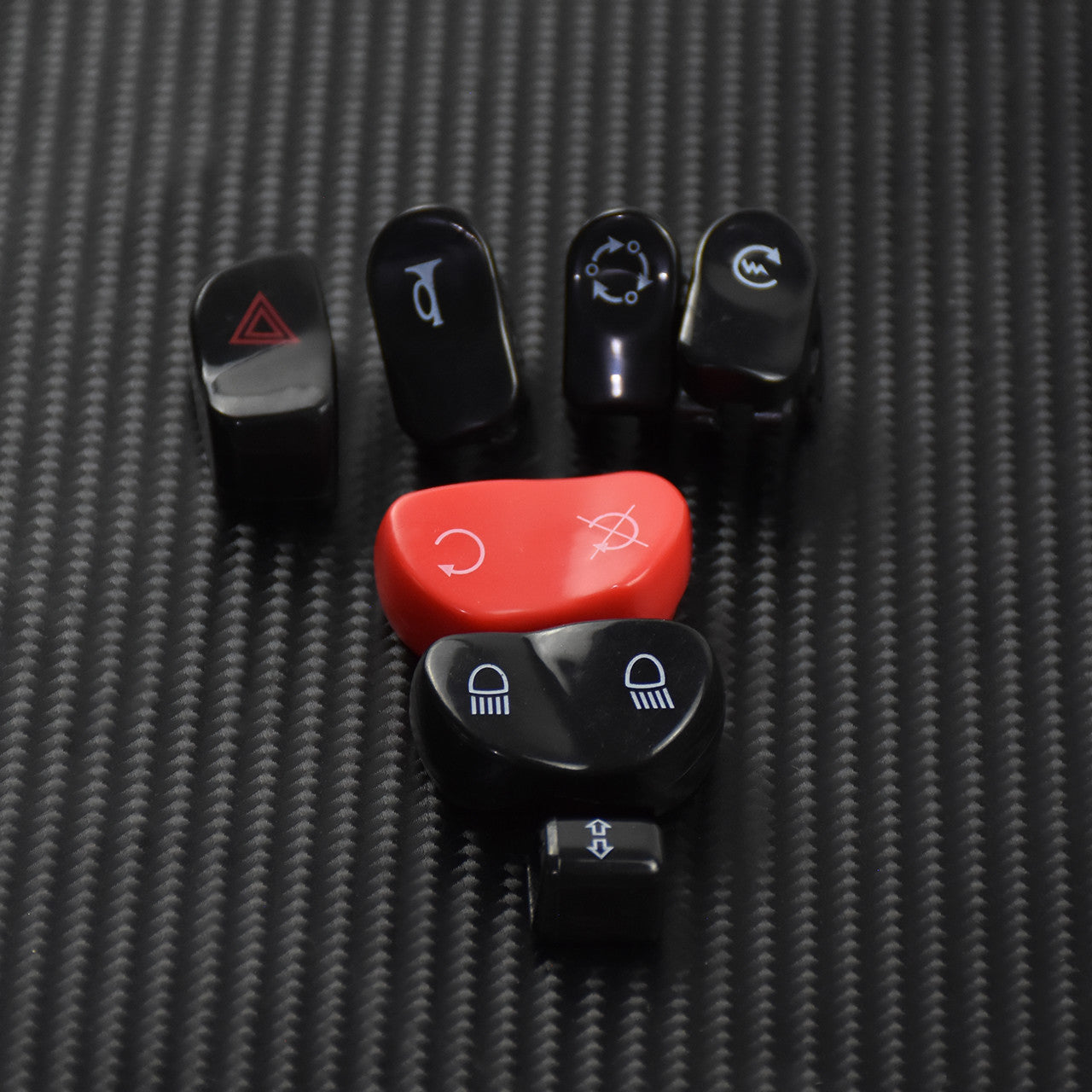 7Pcs Hand Controls Housing Replacement Switch Cover Button Cap Fit For Victory