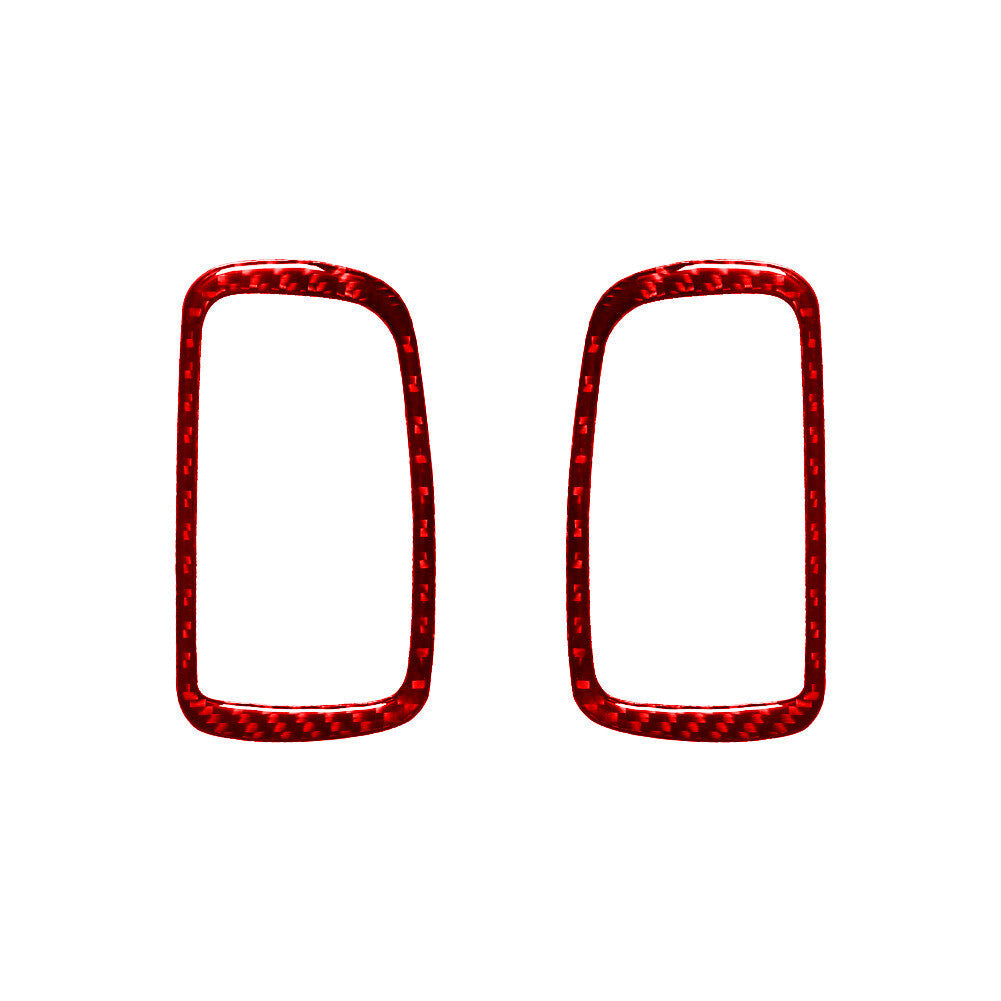 Red Carbon Fiber Front Door Handel Cover Trim for Mitsubishi Outlander 2014-2016