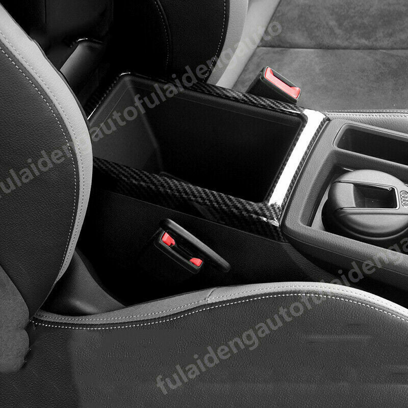 for Audi Q3 2019-2023 Carbon Fiber Inner Central Armrest Storage Box Frame trim