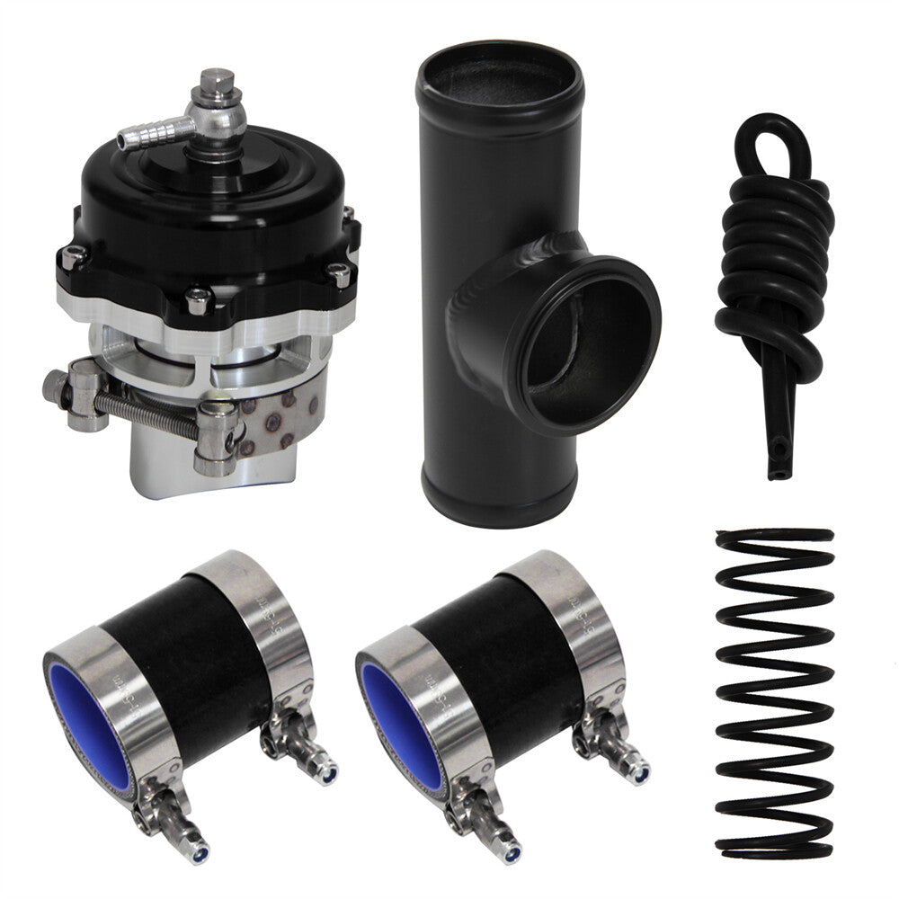 50MM 35PSI Boost V-Band Turbo Blow Off Valve BOV + 2'' Flange Pipe Hose Kit BK