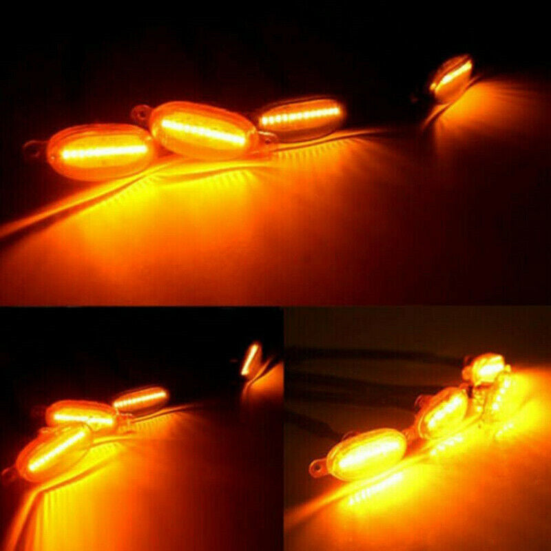 4P for Jeep Renegade 2015-2022 Amber LED Lights Front Bumper Grille Running Lamp