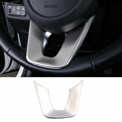 for Kia Seltos 2020-2023 Silver S.Steel Steering Wheel U Type Frame Cover Trim