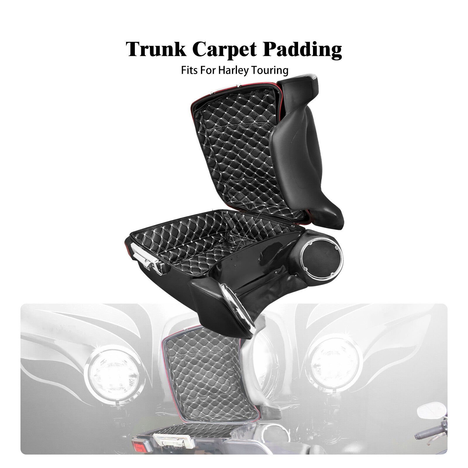 King Tour Pak Trunk Insert Carpet Liner Fit for Harley Touring Glide FLH 2014-UP
