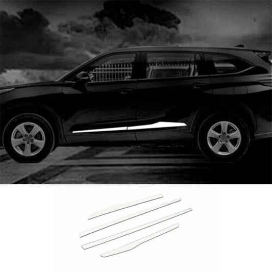 Side Door Body Guard Steel Molding Strip for Toyota Highlander 2020-2023 Chrome