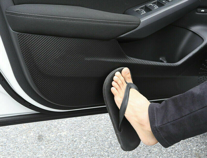 for Honda for Civic 2022-2023 Carbon Fiber Leather Inner Door Anti-Kick Panel Trim4
