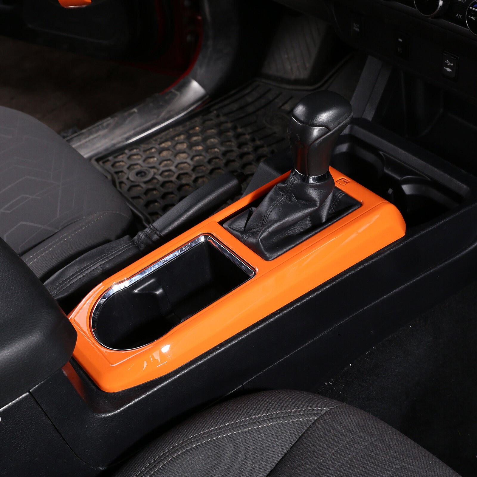 Red genuine carbon fiber steering wheel volume button cover for Corvette C7 14-19
