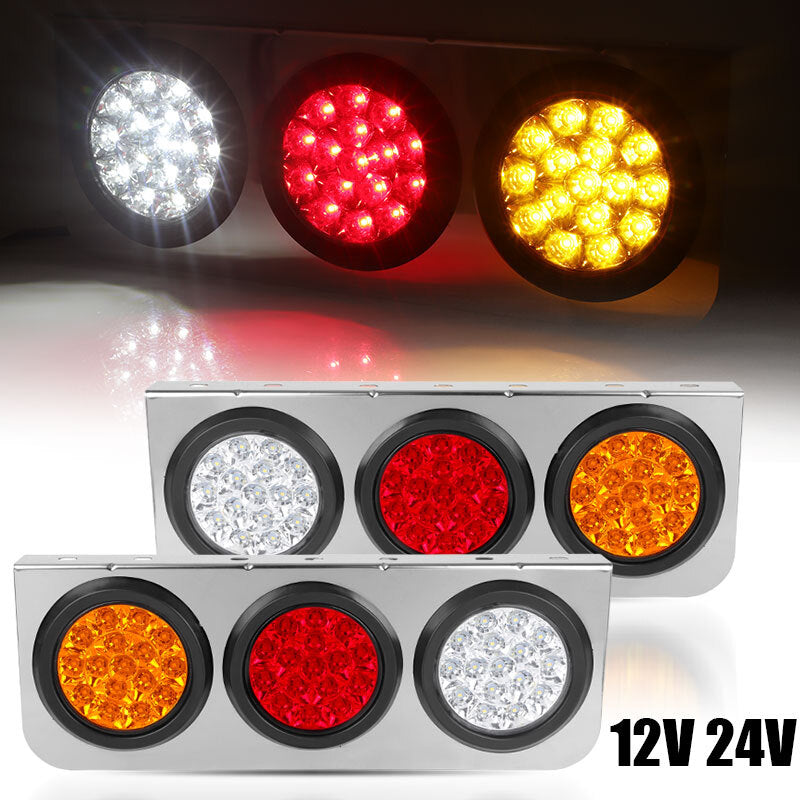 4inch 2¡Á 48LED Truck Light Bar Stop Turn Tail Rear Brake Lamp Strip 3 color