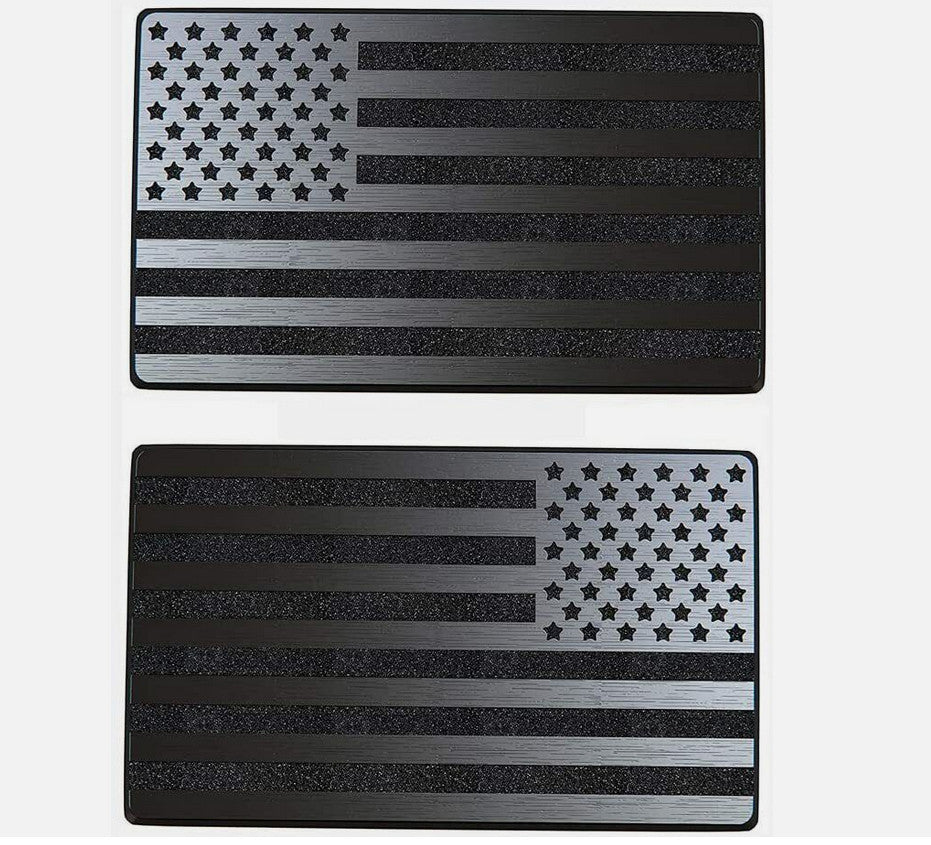 Black magnetic American flag badge for Chevrolet rear side fender and trunk