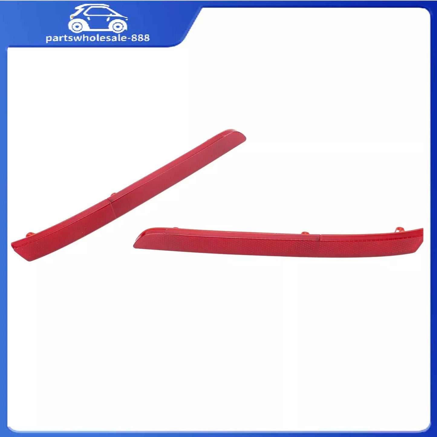 7E0945105 7E0945106 Pair Rear Bumper Reflector Light Cover for Volkswagen Red