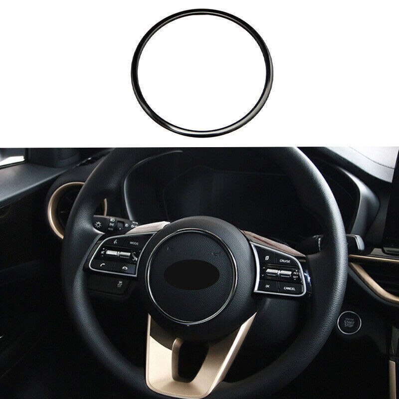 For 19-21 for Kia K3 Forte Inner Steering Wheel Horn Ring Cover Trim Black Steel 1X