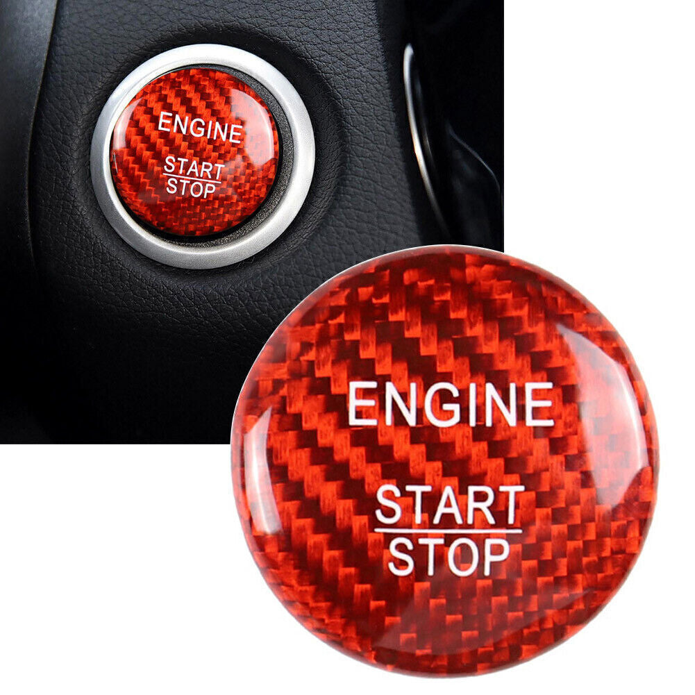 Fit for Mercedes A B C E GLE Carbon Fiber Style Engine Start Stop Button Trim