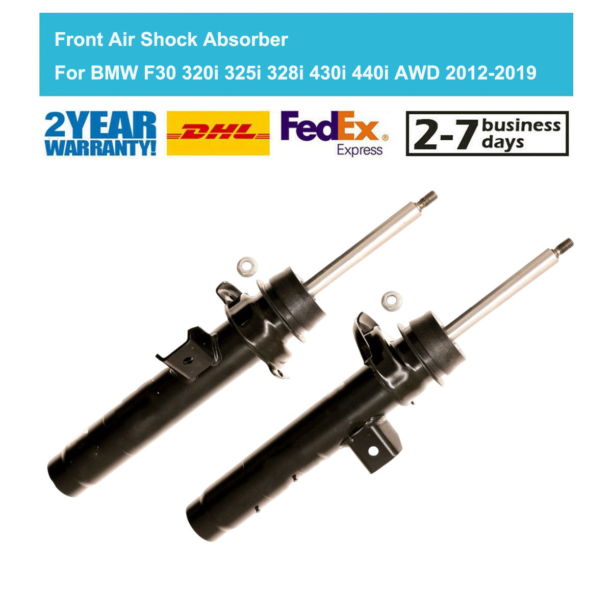 ForBMW F30 320i 325i 328i 430i 440i xDrive 2012-2019 Pair Front Shock Absorbers