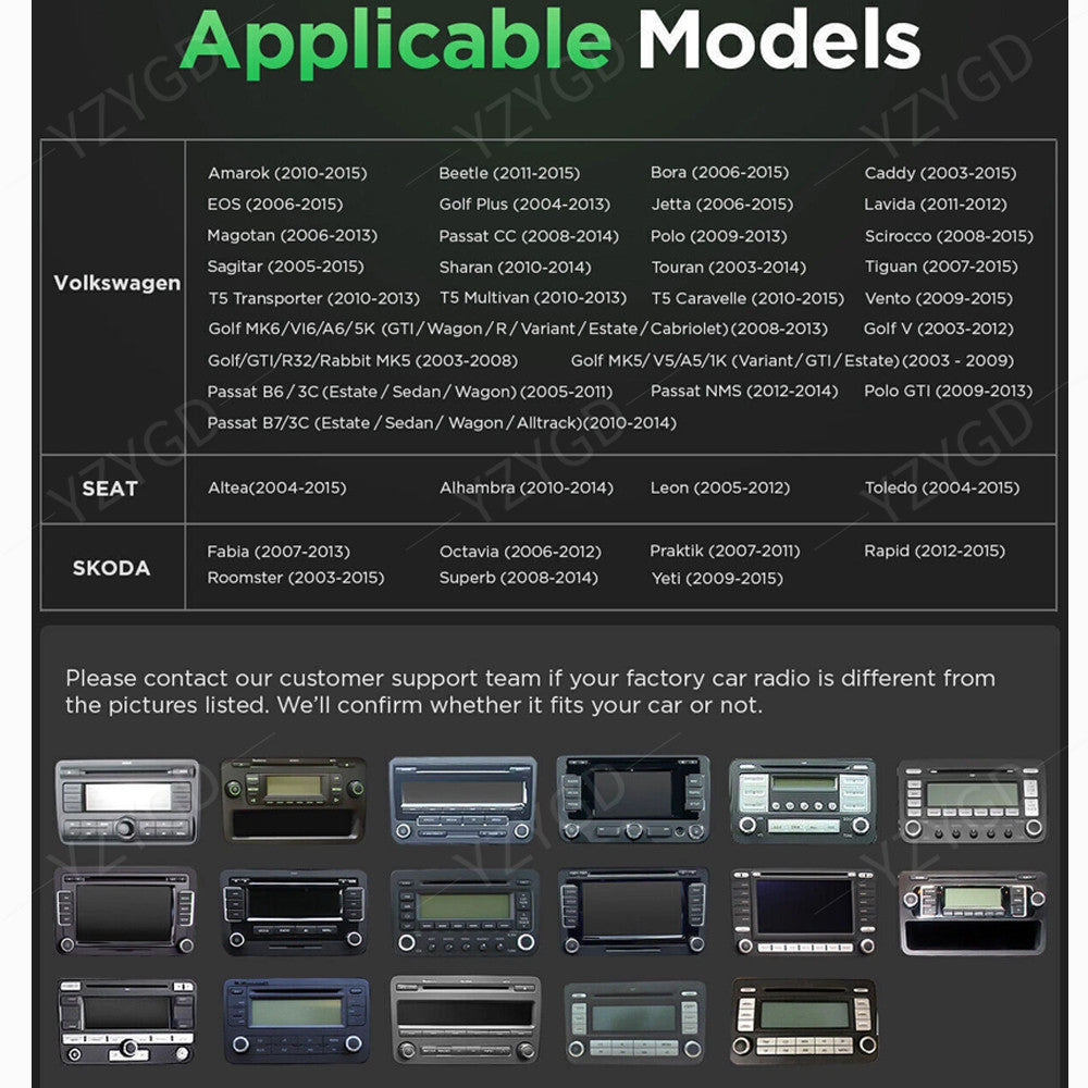 for Volkswagen for Golf Plus 2013 Stereo Android Auto Carplay Car Radio Screen GPS