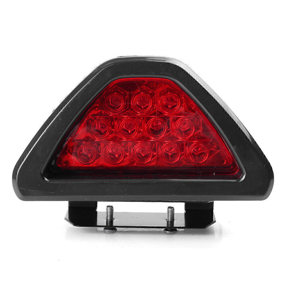 F1 Style Car 12V LED Stop Brake Taillight Strobe Flash Lamp Red Lens